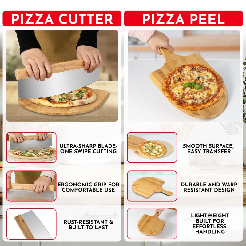Culinary Couture 15 inch Round Pizza Stone for Oven - Large Pizza Stone for Grill, Cordierite Stones for Bread, Calzone, Cookies - Pizza Making Kit - Image 4